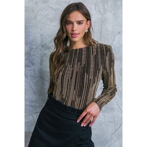 Black and Gold Bodysuit